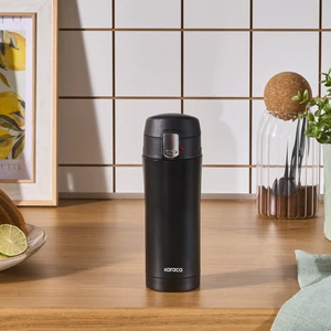 Pluton Çelik Sızdırmaz Termos 350 ml Siyah