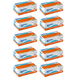 Pudrasız Lateks Muayene Eldiveni L Beden 100 Adet x 10 Paket - MDR