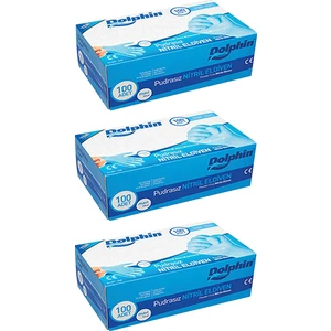 Mavi Nitril Eldiven Pudrasız (S) 100lü Paket 3 Adet