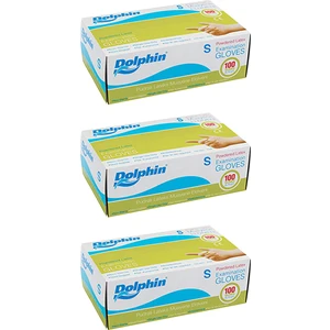 Beyaz Lateks Eldiven Pudralı (S) 100lü Paket 3 Adet