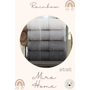 Mira Home 4 Lü El Yüz Havlu Seti %100 Pamuklu 50X85 cm Rainbow