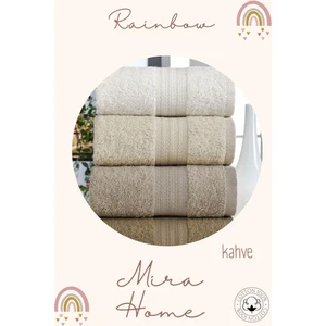 Mira Home 4 Lü El Yüz Havlu Seti %100 Pamuklu 50X85 cm Rainbow