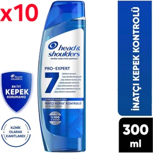 Head & Shoulders Pro-Expert 7 Çay Ağacı ile Inatçı Kepek Kontrolü Şampuan 300 ml 10 Adet