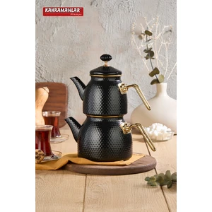 Prime Black Emaye Çaydanlık