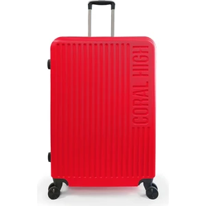 Coral High Abs Kırmızı Büyük Boy Valiz 16448