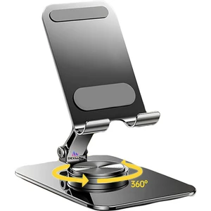 Metal Katlanabilir Masaüstü Telefon Tutucu Tablet Standı 360 Derece Dönen Ayarlanabilir