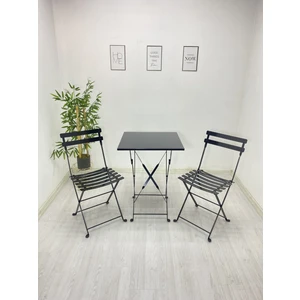 My Metal Dekorasyon Katlanır Kare Masa ve Sandalye Tamamı Metal Dolu Demirden (Bahçe-Otel-Cafe-Balkon)