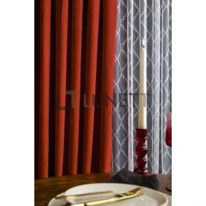 Kullanıma Kiremit Rengi Sık Pile 1x3 Dikim Fon Perde Tek Kanat 12486