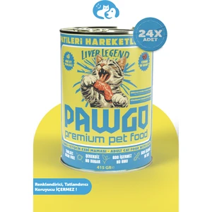 PAWGO Liver Legend | Ciğerli | 400g X 24 |Parça Etli | Kedi Yaş Mama