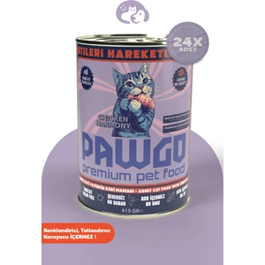 PAWGO Chicken Harmony | Tavuklu | 400g x 24| Parça Etli | Kedi Yaş Mama