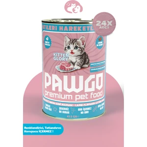 PAWGO Kitten Glory | Tavuklu | 400g X 24 | Parça Etli | Yavru Kedi Yaş Mama