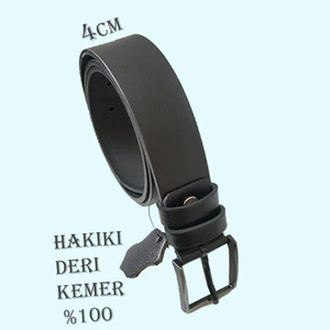 Siyah Erkek %100 Hakiki Deri Kemer 4Cm - Eybul