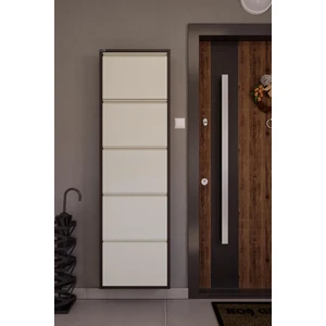 5'li Metal Ayakkabılık - Kahverengi/Krem