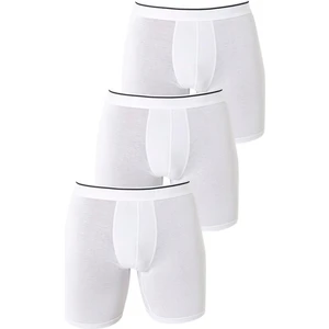 Arma Yıldız Erkek Beyaz Likralı Uzun Boxer 3lü Set