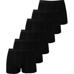 Arma Yıldız Erkek Siyah Likralı Boxer 6'lı Paket