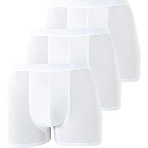 Erkek Beyaz Bambu Boxer 3'lü Paket
