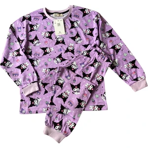 Isob Lila Kuromi Desenli %100 Pamuk Kız Çocuk Pijama Takımı 8-13 Yaş 41404-L