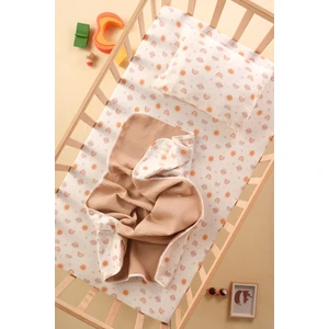 Bebek ve Çocuk Uyku Seti 70 X 130 CM ( Battaniye , Lastikli Çarşaf ,Yastık Kılıfı ) %100 Pamuk ( Güneş )