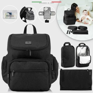 Elelelife Flora 2 4in1 Anne Bebek Bakım Çantası Siyah
