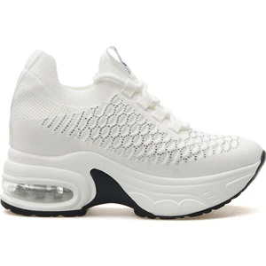 Kadın Taş Detaylı Gizli Dolgu Topuk Sneaker Günlük Ayakkabı 25Y 25Y300-22 Z