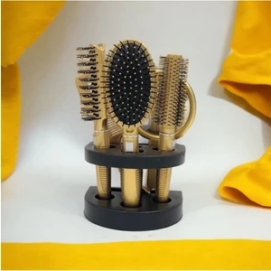 Standlı 5 Parça Profesyonel Tarak Seti Aynalı Set Halinde Unisex