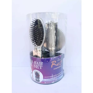 Standlı 5 Parça Profesyonel Tarak Seti Aynalı Set Halinde Unisex