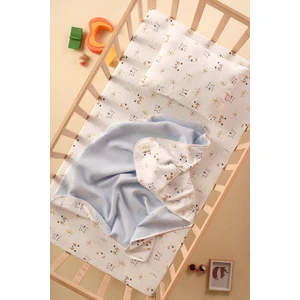 Bebek ve Çocuk Uyku Seti 80 X 130 CM ( Battaniye , Lastikli Çarşaf ,Yastık Kılıfı ) %100 Pamuk (Panda)