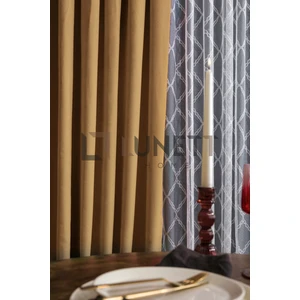 Kullanıma Deve Tüyü Rengi Sık Pile 1x3 Dikim Fon Perde Tek Kanat 9243