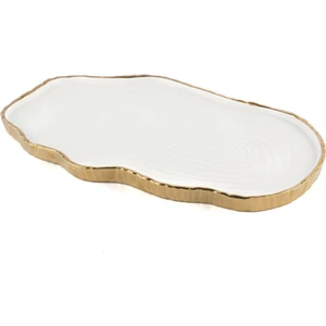 Mikasa Moor Beyaz Gold Servis Tabağı 40x25cm