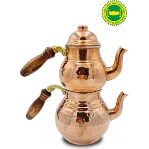 Bakır Küçük Çaydanlık Çekiç Dövme