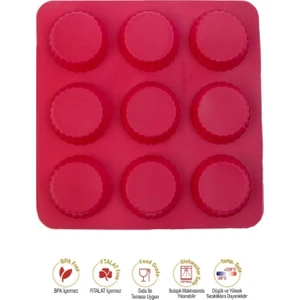 9'lu Tartolet Kek Kalıbı -Silikon