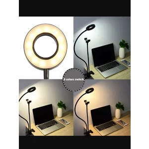 3 Renk Masa Lambası Işık Şiddeti ve Rengi Ayarlanabilir Masa Kenarı Mandallı