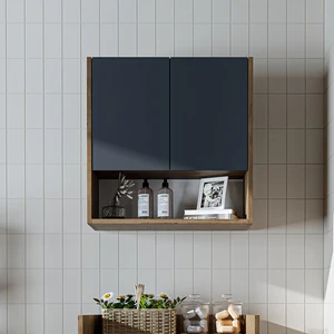 Çamaşır-Kurutma Makinesi Dolabı Kapaklı Üst Dolabı Banyo Dolabı 65 cm