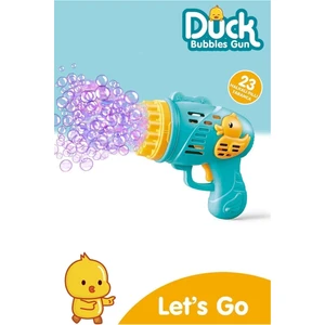 Duck Çok Delikli Pilli Köpük Atan Tabanca Oyuncağı 23 Delikli Bubble Gun Çocuk Bebek Oyuncağı