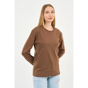Alexander Gardi Bisiklet Yaka Basic Likralı Sweatshırt (WK25512-WN)