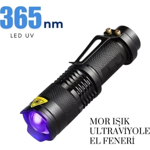 UV-102 Ultraviyole Mor Işık Fener, 365 Nm Uv El Feneri, Tırnak Oje Kurutucu, Değerli Taş Tespiti