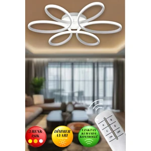Linup Modern Plafonyer Tavana Sıfır Avize 3 Renk Kumandalı