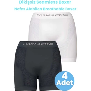 Erkek Dikişsiz/seamless Nefes Alabilen Boxer 4 Adet