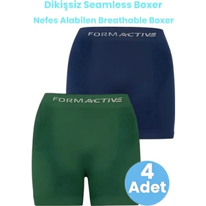 Erkek Dikişsiz/seamless Nefes Alabilen Boxer 4 Adet