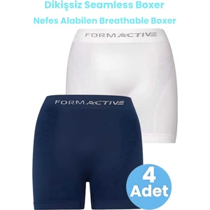 Erkek Dikişsiz/seamless Nefes Alabilen Boxer 4 Adet