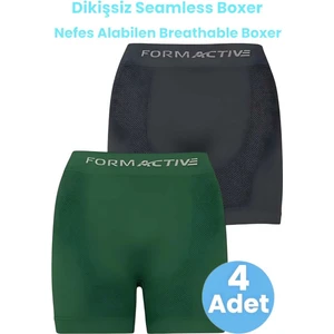 Erkek Dikişsiz/seamless Nefes Alabilen Boxer 4 Adet