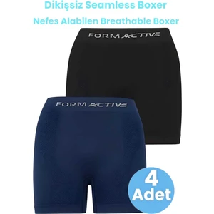 Erkek Dikişsiz/seamless Nefes Alabilen Boxer 4 Adet