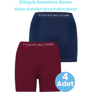 Erkek Dikişsiz/seamless Nefes Alabilen Boxer 4 Adet