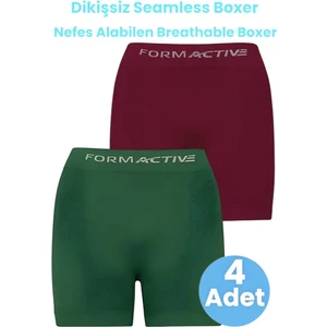 Erkek Dikişsiz/seamless Nefes Alabilen Boxer 4 Adet