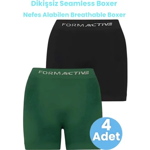 Erkek Dikişsiz/seamless Nefes Alabilen Boxer 4 Adet