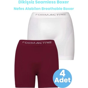Erkek Dikişsiz/seamless Nefes Alabilen Boxer 4 Adet