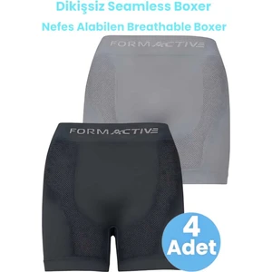 Erkek Dikişsiz/seamless Nefes Alabilen Boxer 4 Adet