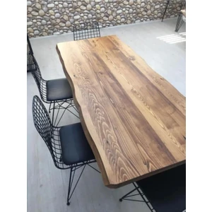 Masa Tasarım Dünyası Masa Tasarım Dünyası* Su Yolu Kenar Ahşap Masif Yemek Masası