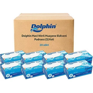 Mavi Nitril Eldiven Pudrasız (S) 20 Pk x 100 'lü (Koli)