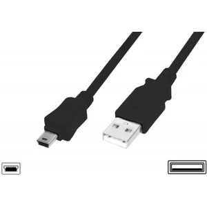 Usb 2.0 Bağlantı Kablosu, Usb A Erkek - Usb Mini B (5 Pin) Erkek, 1 Metre, Awg 28, Usb 2.0 Uyumlu, Ul, Siyah Renk